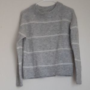 HM  XS sweater gray with stripes White